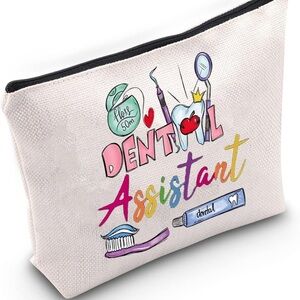 2/$25 BNWT Dental Assistant Cosmetic Makeup Bag Hygienist Gift Dental Student